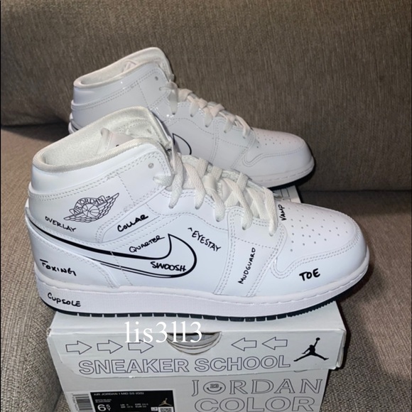 Air Jordan 1 Mid Schematic - Picture 4 of 10